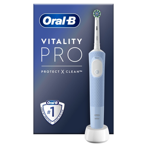 Електрична зубна щітка Oral-B Vitality Pro Protect X Clean Блакитна