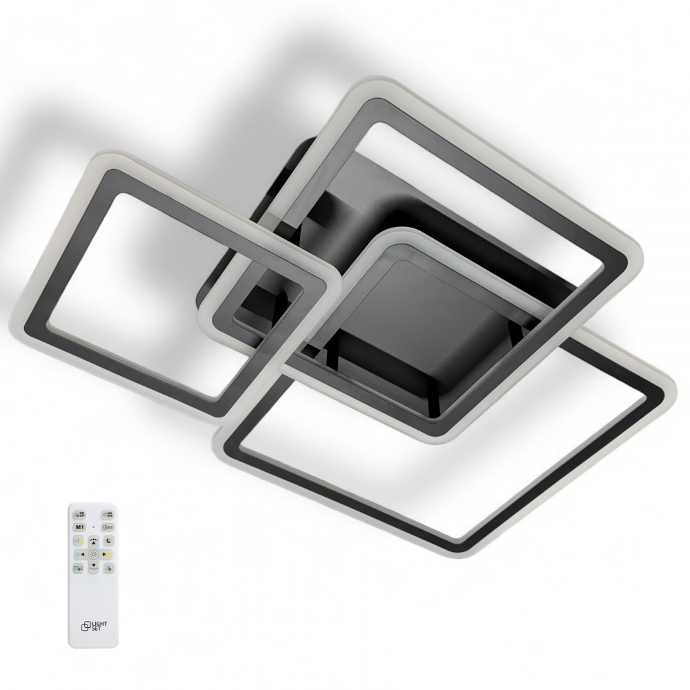 Люстра потолочная LIGHT SET MAVKA LED 6561 S 75 Вт черный