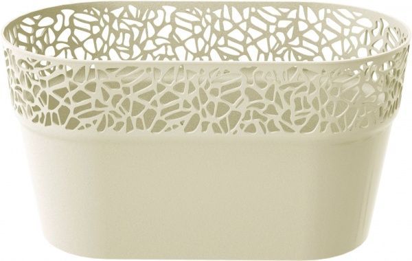 Горщик пластиковий Prosperplast Naturo овальний 6л кремовий (78988-728) 