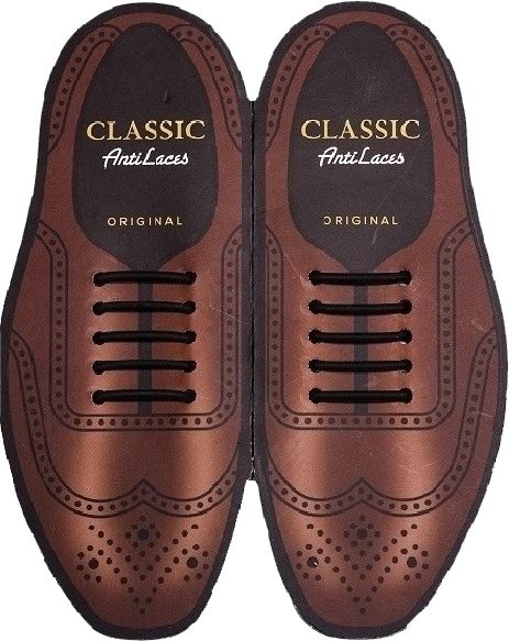 Шнурки силіконові AntiLaces Classic CB40 чорний 