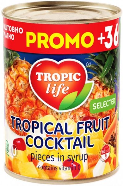 Коктейль Tropic Life Тропічний фруктовий у сиропі 425 мл