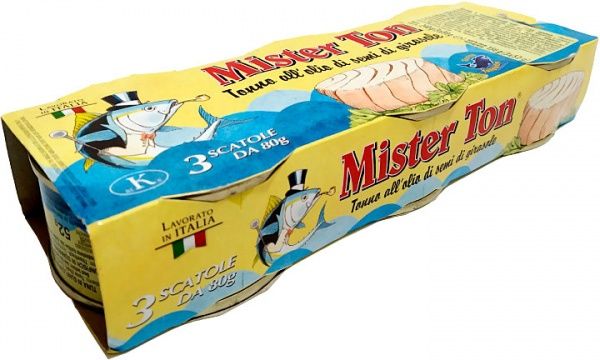 Консерва Mister Ton Тунець в олії 3х80 г