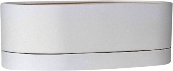 Горщик керамічний Larsan з піддоном низький овальний 4 л білий 