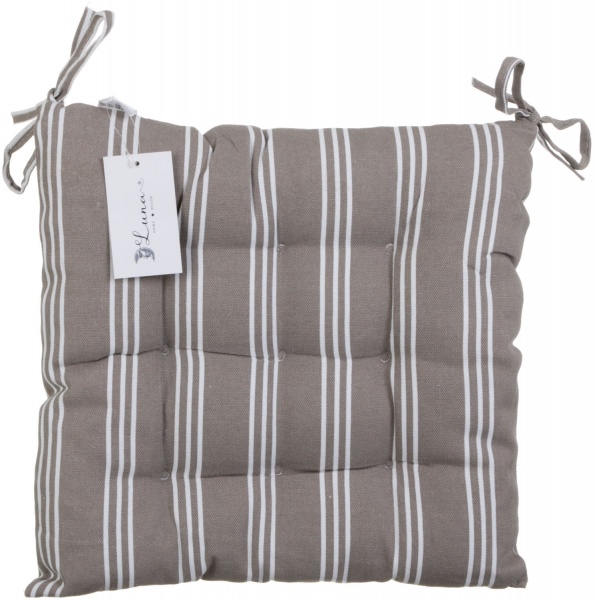 Подушка на стілець Страйпс какао 37х37см Luna