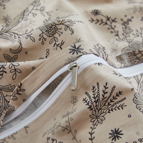 Комплект постільної білизни Arras сімейний бежево-білий La Nuit 