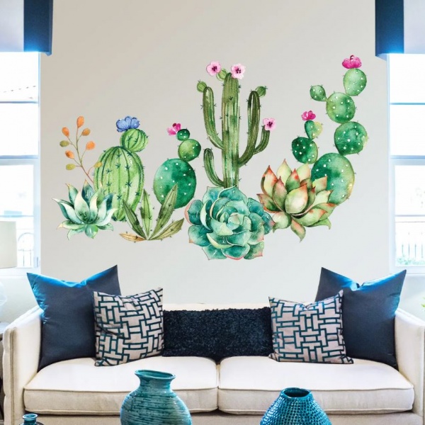 Наклейка Zatarga Кактусы Z202042 90x56 см