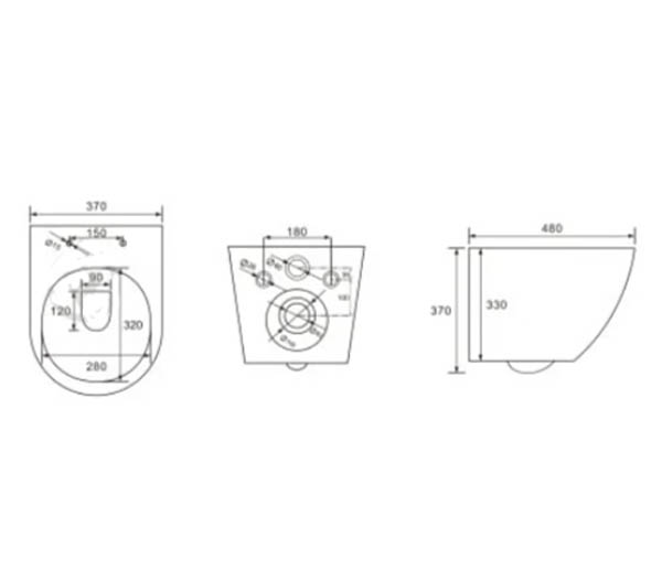 Унитаз подвесной Imprese OSLAVA TWIST c06307103