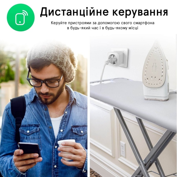 Умная розетка Nous Wi-Fi A7 Smart Plug 16A белый 