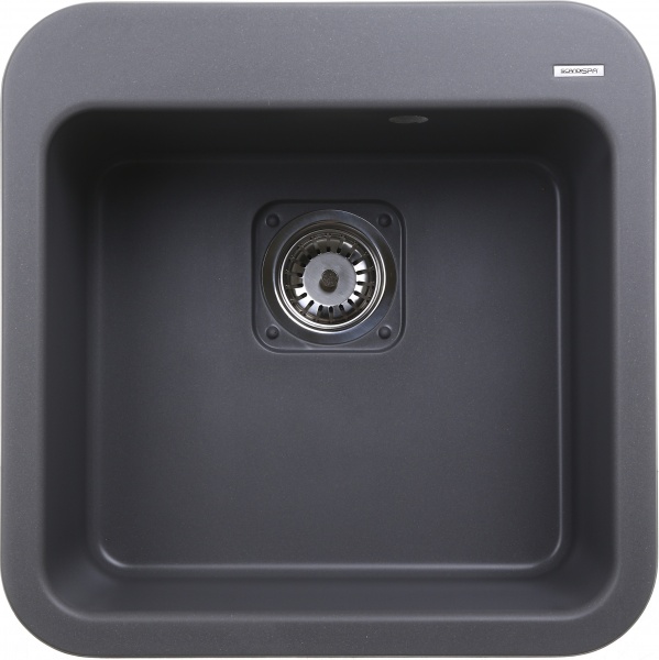 Мийка для кухні ScandiSPA Cube 500 сіра з сифоном 