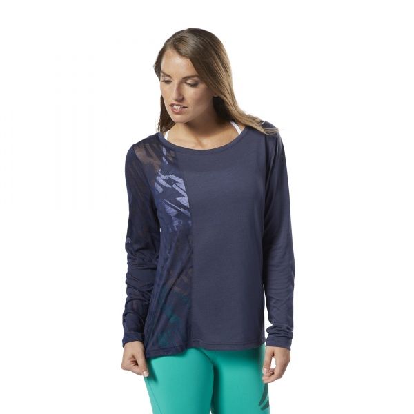 Футболка Reebok RC Burnout LS Tee EC1421 XS темно-синій