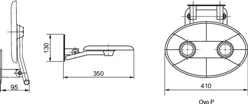 Сиденье для душа Ovo P Clear B8F0000000