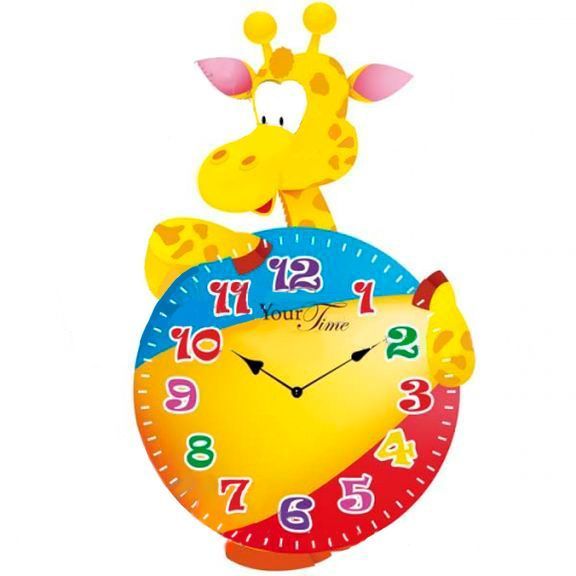 Годинник настінний Жираф дитячий МДФ 05-203