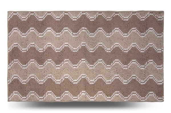 Килимок для ванної Dariana Хвиля 70х120 см бежевий