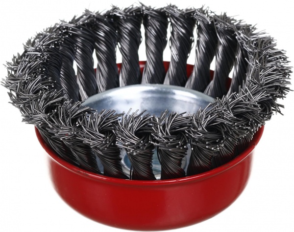 Щітка Чашкова для шліфмашини d100 мм M14 дріт плетений Expert