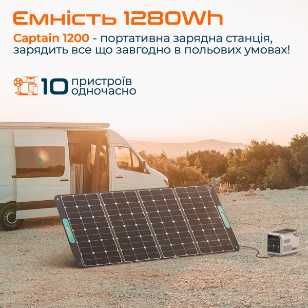 Зарядная станция VigorPool CAPTAIN 1200 Portable Power Station VP21-EU (1280 Вт·год)