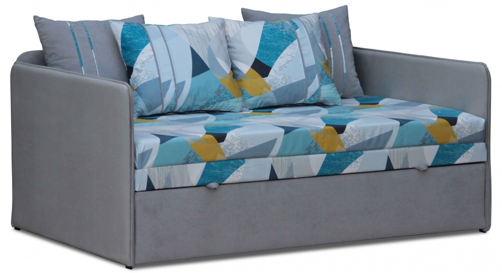 Тахта прямий Берегиня Сієна сірий / синій 1660x1030x730 мм