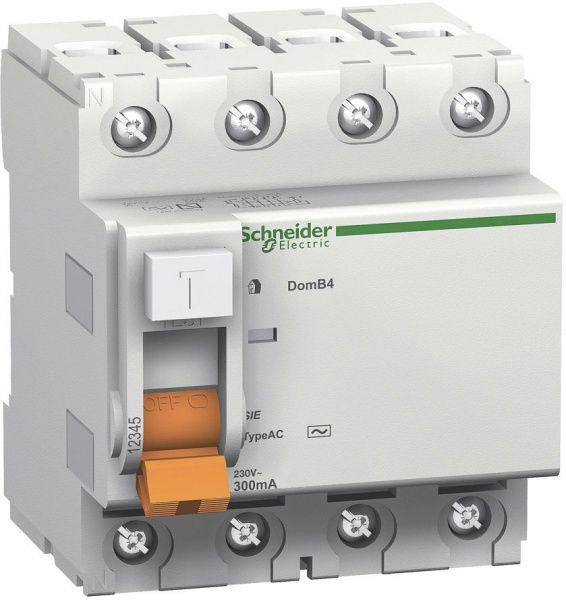 Диференційне реле  Schneider Electric ВД63 25 A 30 мА 4P 11460