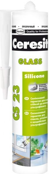 Герметик силіконовий Ceresit CS 23 Для скла та акваріумів прозорий 280мл