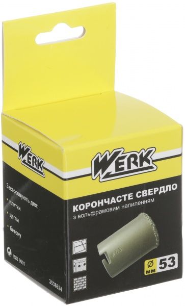 Коронка Werk по кераміці з вольфрамовим напиленням