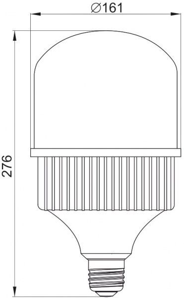 Лампа світлодіодна IEK HP 65 Вт T160 матова E40 220 В 4000 К 