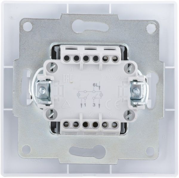 Вимикач двоклавішний UP! (Underprice) One Plus з підсвіткою 10 А 220В білий 706-0202-112