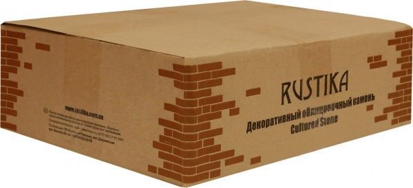 Плитка гипсовая прямая RUSTIKA Оксфорд кофе 0,7 кв.м 