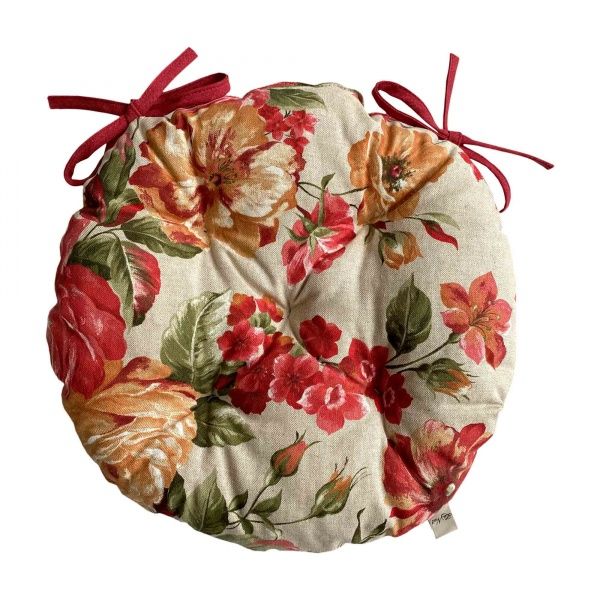 Подушка на стул РОУЗ Цветы большие d40 La Nuit