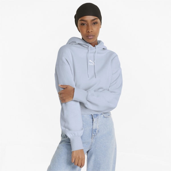 Джемпер Puma Classics Crop Hoodie 53351121 р. L блакитний