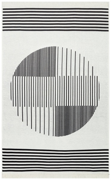 Килим Ekohali Arya AR 25 White Black 160x230 см двосторонній 