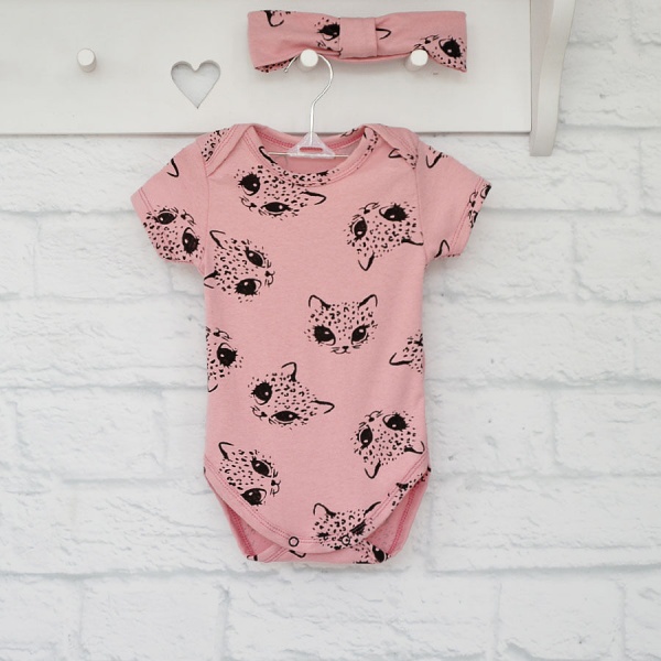 Боди детское для девочки Blanka Кися р.74 розовый 12950 