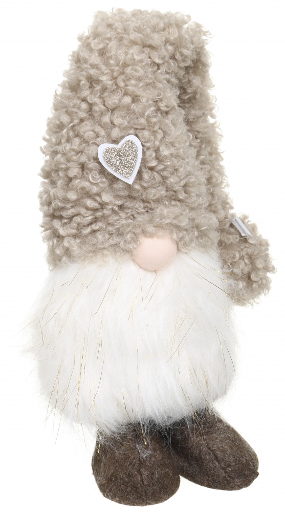 Декорация новогодняя Гномик пушистик 31 см