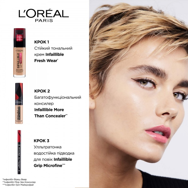 Підводка-фломастер L'Oreal Paris Infallible Microfine чорний 9 г