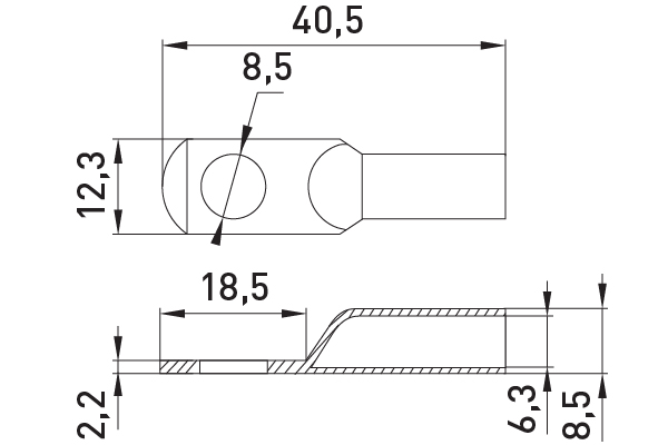 Наконечник кабельний кільцевий E.NEXT e.end.stand.jg.16 D8.2 сірий s077103