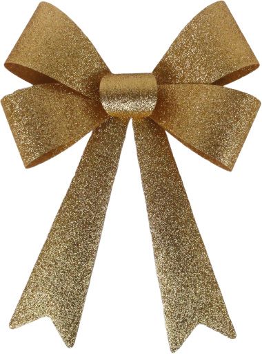 Декорация новогодняя Бант сияющий 28х36 см SD15-2836G 