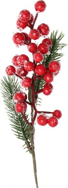 Гілочка декоративна пучок ягід з кристаликами 20 см RS1Z1864 
