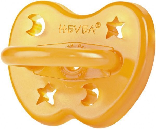 Соска-пустышка Hevea Star and Moon Large анатомическая от 3 до 36 месяцев Оранжевая