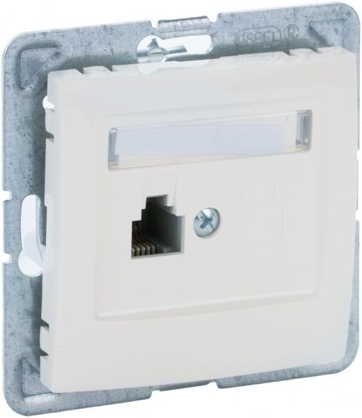 Розетка телефонна Ospel Impresja кремовий