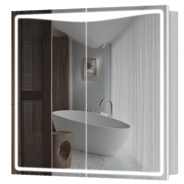 Дзеркальна шафа Aquarius Савойя з LED-підсвічуванням 80 білий 