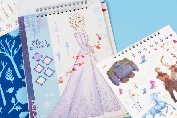 Блокнот Make it Real з трафаретами для створення модних коллекцій «Крижане серце 2» MR4207