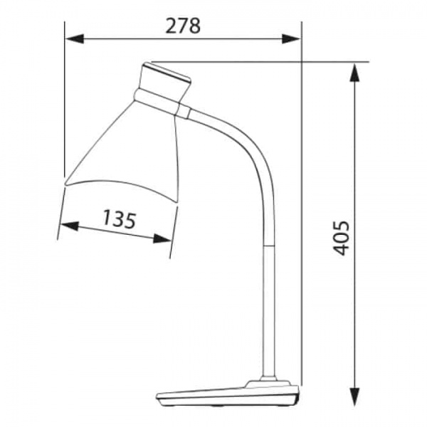 Настольная лампа декоративная HOROZ ELECTRIC NIDA E27 белый 049-016-0001-010