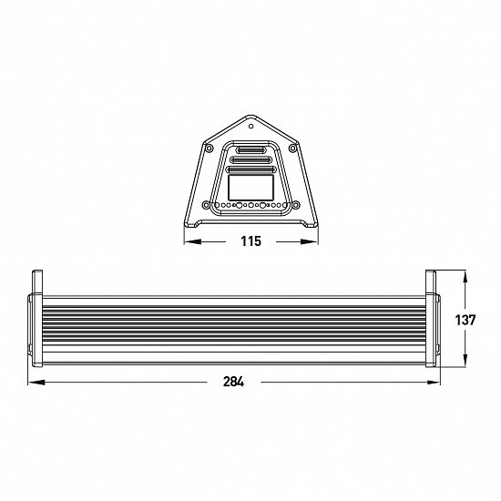 Світильник світлодіодний Eurolamp 50 Вт чорний LED-LHP-50W