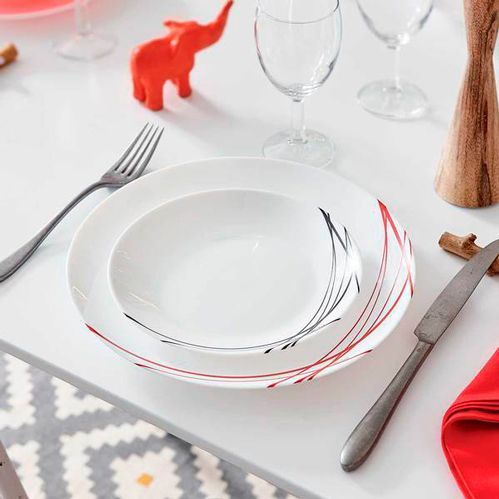 Тарілка десертна Domitille Rouge 18 см біла P3349 Arcopal