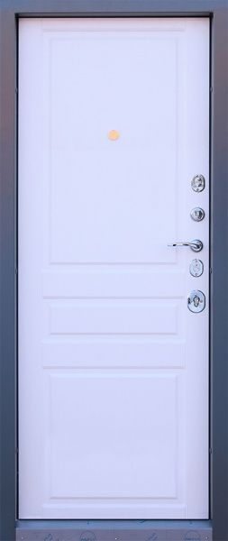 Двері вхідні Abwehr АП2-335 096П (БТ+Б) моноблок KALE+верхній замок KAL сірий 2050x960мм праві