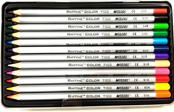 Олівці кольорові Raffine 12 кольорів 7100-12TN Marco