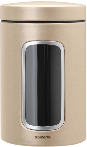 Банка с крышкой Window Canister 1,4 л шампань Brabantia