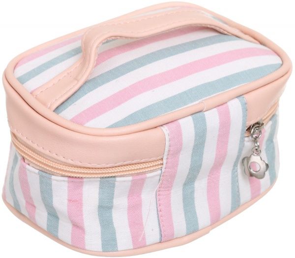Косметичка Полоска розовый с зеленым 