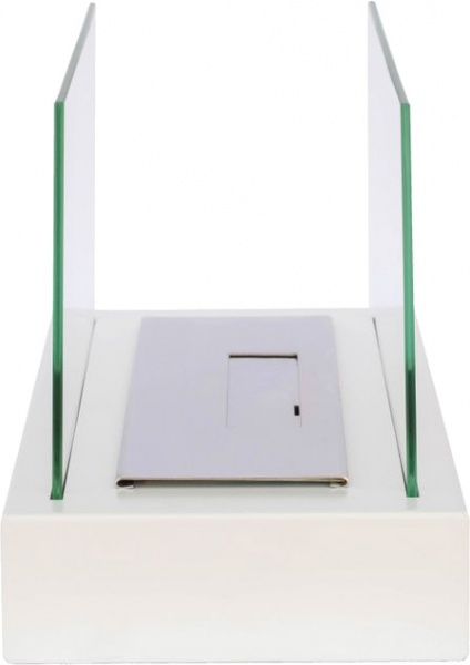 Биокамин FOCO FIRE 220х355х180 мм с стеклом белый