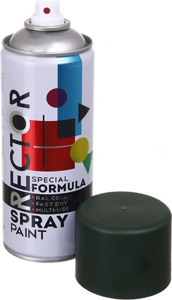 Эмаль аэрозольная универсальная RECTOR 400 мл 6006 хаки-олива