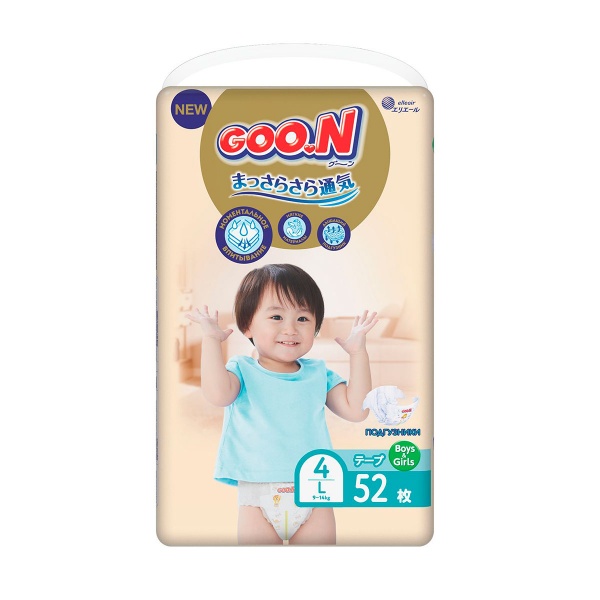 Подгузники Goon Premium Soft 9-14 кг 4 (L) 52 шт.