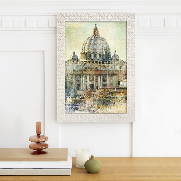 Рамка MARCO decor 2712 1 фото 30х40 см белый с бежевым 